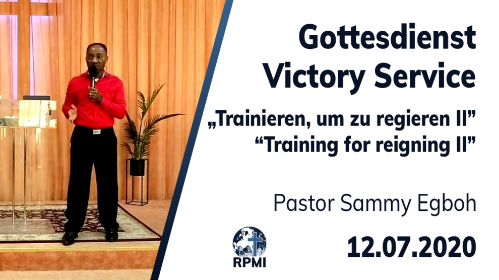 Livestream Trainieren um zu Regieren 2 Youtube Pastor Sammy